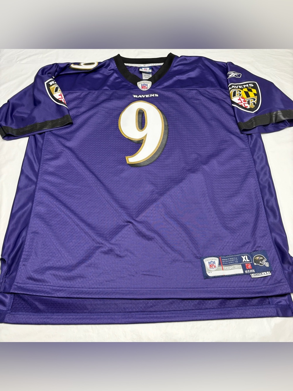 Reebok NFL Baltimore Ravens Steve McNair #9 Jersey Purple Men’s XL Length +2
